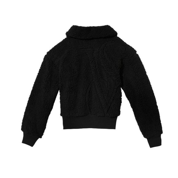 Victoria's Secret Jackets & Coats Nwt Victorias Secret Plush Teddy Bear Crop Fleece Font Zip